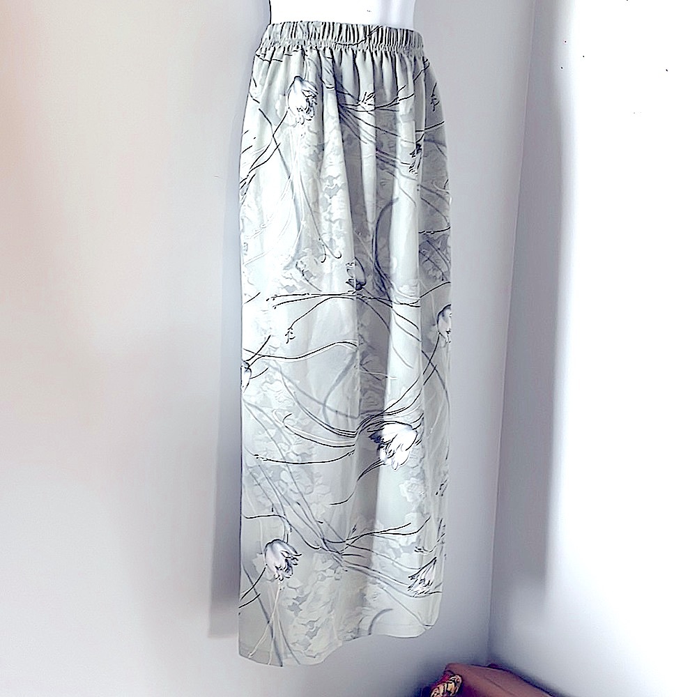 Vintage blue floral skirt